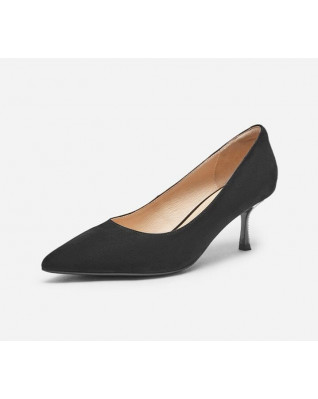 Fashionable pointy toe temperament all-match shallow mouth stiletto shoes