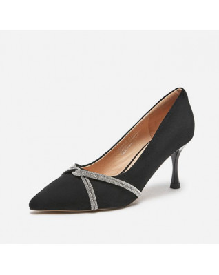 Trendy rhinestone embellished stilettos