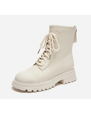 Solid color fashion casual all-match Martin boots