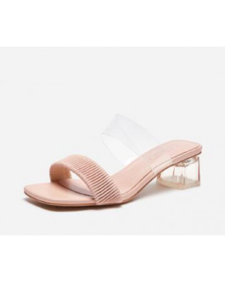 Fashion design sense casual block heel sandals