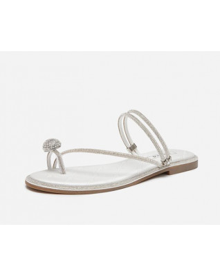 Fashionable and versatile holiday style flat chunky heel beach slippers