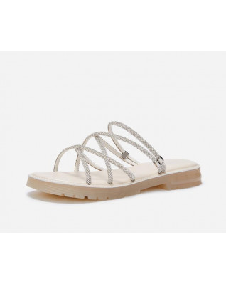 Trendy Rhinestone Roman Sandals