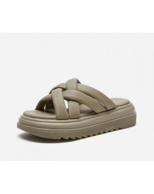 Women's cross strap fashion flat simple casual sandals