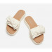 Women's fashion flat bow simple casual sandals